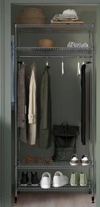 2x Gegalvaniseerde Open Kledingkast - Almelo, Met plank(en), Gebruikt, 200 cm of meer, Metaal