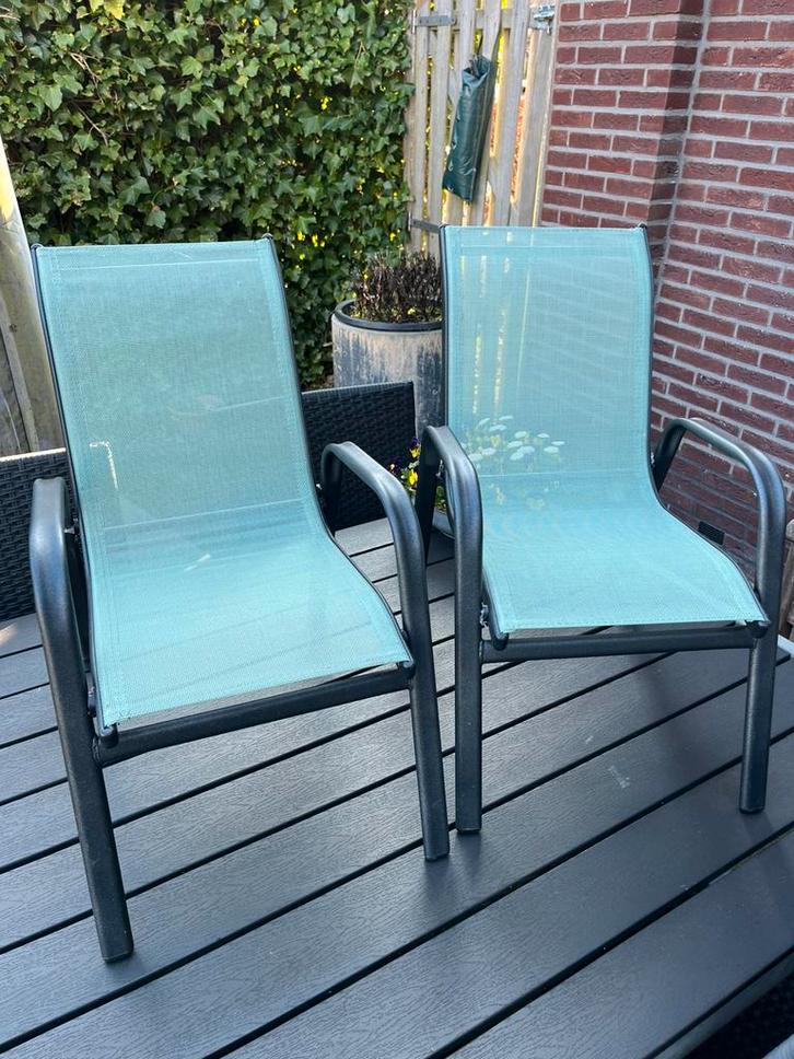 Set van 2 Jysk Leknes stapelstoelen voor kinderen, Tuin en Terras, Tuinstoelen, Zo goed als nieuw, Metaal, Stapelbaar, Ophalen