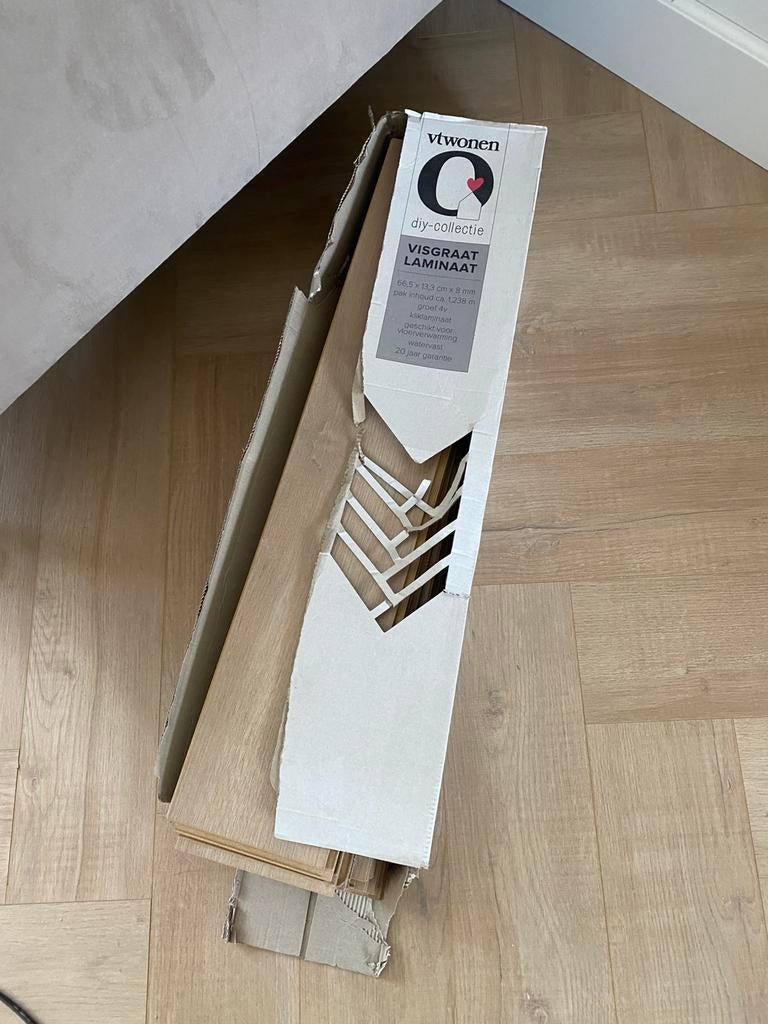 Visgraat NIEUW (1 plankje eruit), Ophalen, 50 tot 150 cm, Zo goed als nieuw, Minder dan 5 m²