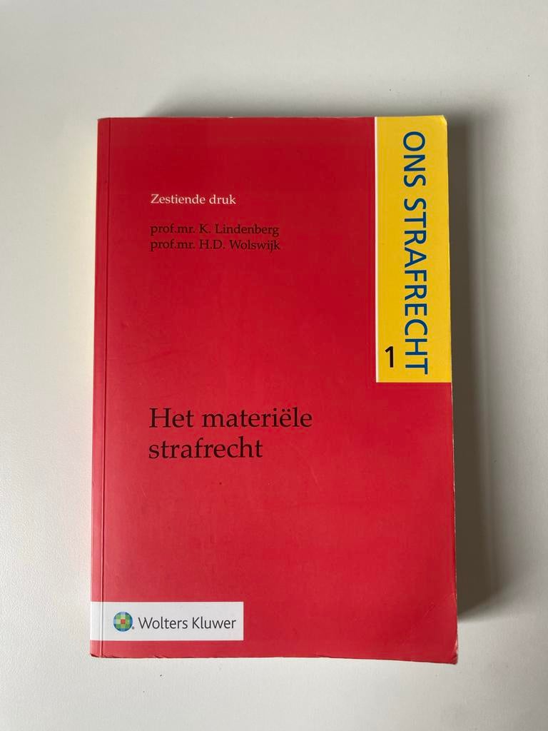 Ons Strafrecht 1: Het materiële strafrecht, Boeken, Ophalen of Verzenden, Gamma, Gelezen, WO