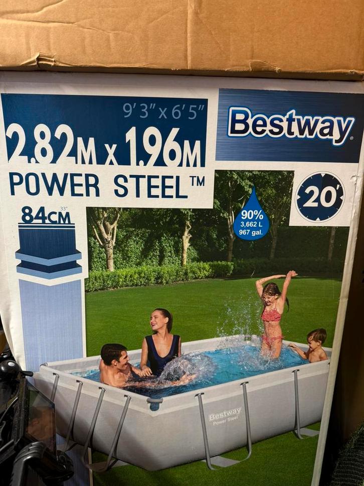 Bestway zwembad, Tuin en Terras, Zwembaden, Zo goed als nieuw, Opzetzwembad, Minder dan 80 cm, Minder dan 200 cm, Rechthoekig