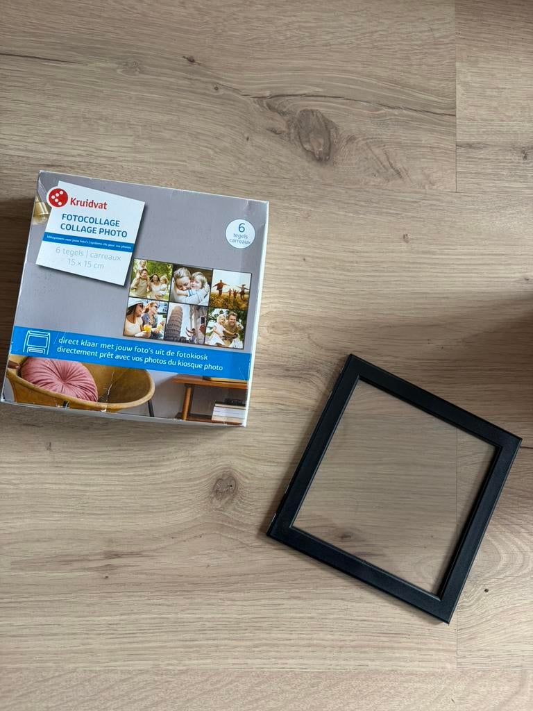 Fotocollage 6 tegels 15x15 cm, Minder dan 50 cm, Nieuw, Ophalen of Verzenden, Schilderij