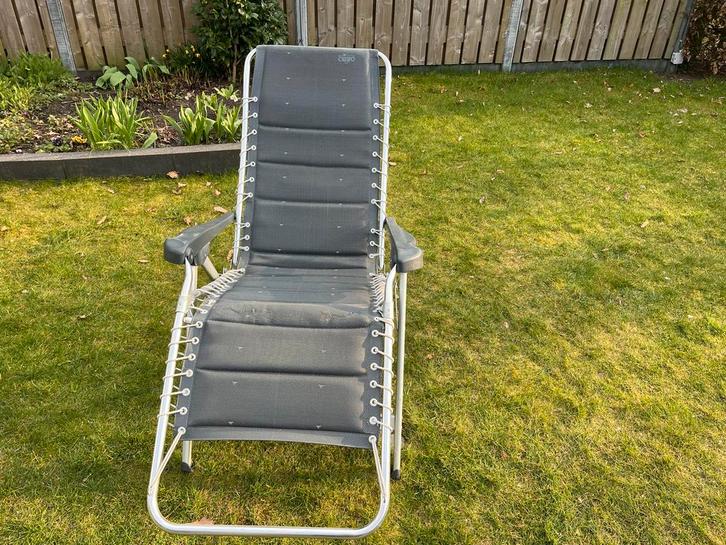 Crespo relaxstoel, Tuin en Terras, Tuinstoelen, Gebruikt, Textileen, Inklapbaar, Ophalen