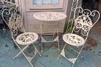 Mooie gietijzeren brocante bistro set Franse stijl, Ophalen