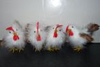 nieuw 4 kippen (door ijzertjes in de pootjes kunnen ze ook e, Ophalen of Verzenden, Nieuw