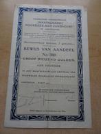 Aandeel 1000 gulden Maatschappij Noordzee-Bad  "Zandvoort", Ophalen of Verzenden, Voor 1920, Aandeel