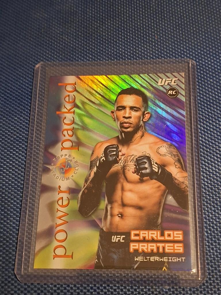 Topps Stadium Club UFC Carlos Prates Power Packed Rookie, Ophalen of Verzenden, Zo goed als nieuw, Plaatje