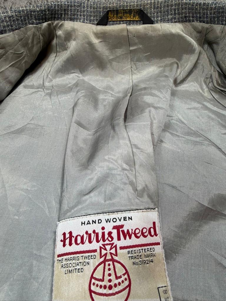 Jaren '80 Harris Tweed Colbert - Grijs, Kleding | Heren, Ophalen of Verzenden, Gedragen, Maat 48/50 (M), Grijs