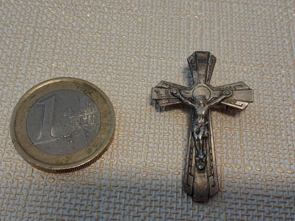 Vintage Jezus Kruisje - Broche, Ophalen of Verzenden