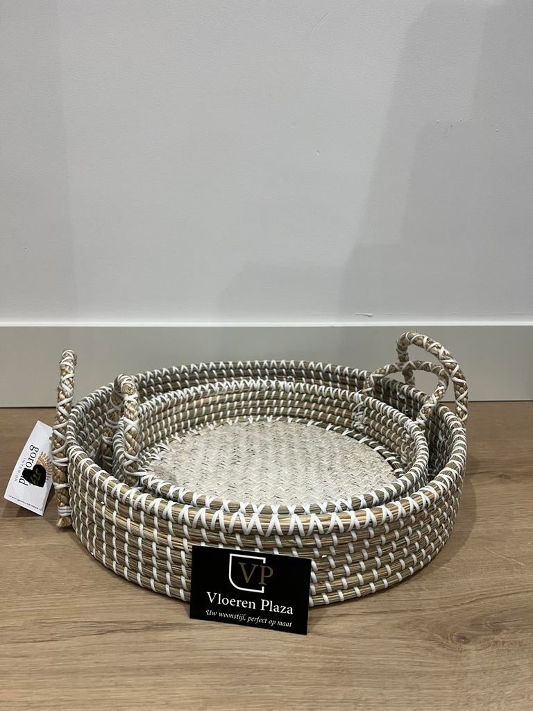 Prachtige Ibiza dienbladen, Huis en Inrichting, Woonaccessoires | Dienbladen, Nieuw, Overige materialen, Rond, Ophalen of Verzenden