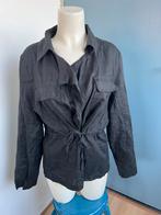 Norah zwart linnen jasje 44, Zwart, Maat 42/44 (L), Ophalen of Verzenden, Zo goed als nieuw