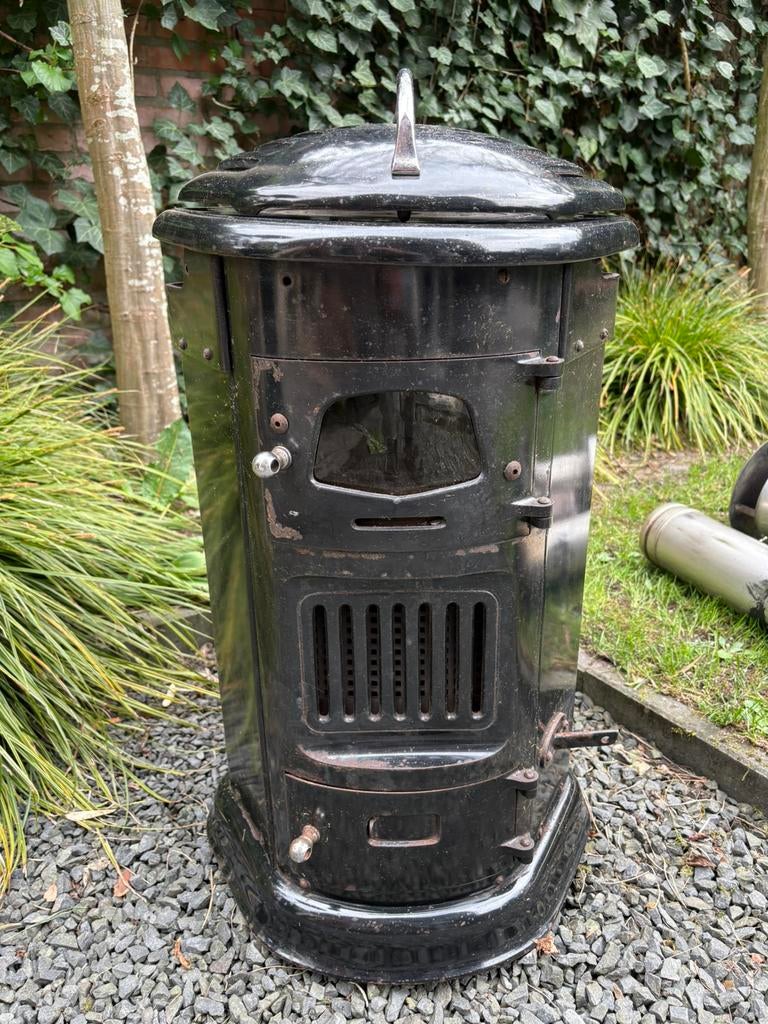 Hout- of kolenkachel voor in de veranda of tuinhuis Tromp, Gebruikt, Houtkachel, Ophalen of Verzenden, Vrijstaand