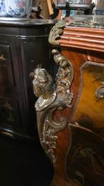 Frans handbeschilderd meubel met marmer blad, Ophalen of Verzenden