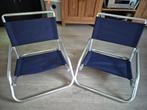 Te koop 2 lage alluminium stoeltjes voor boot, en of camping, Ophalen, Campingstoel