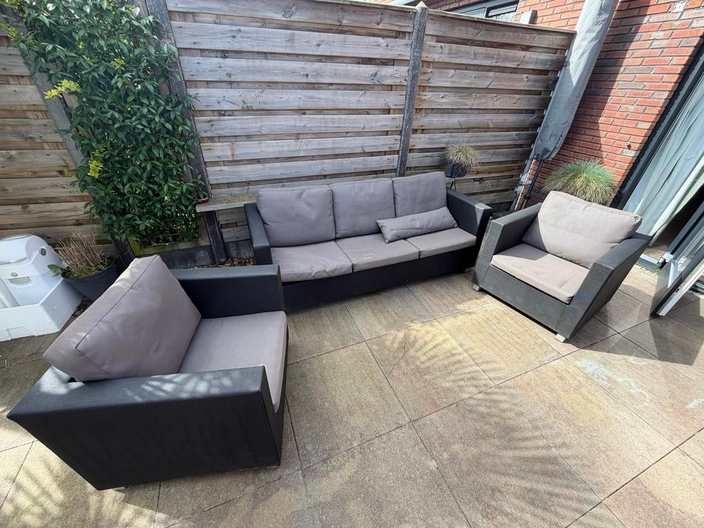 Luxe Loungeset bank en stoelen, Tuin en Terras, Tuinsets en Loungesets, Ophalen, 5 zitplaatsen, Zo goed als nieuw, Loungeset