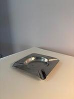 Vintage 70s RVS strak design asbak, Verzamelen, *, Gebruikt, Verzenden, *