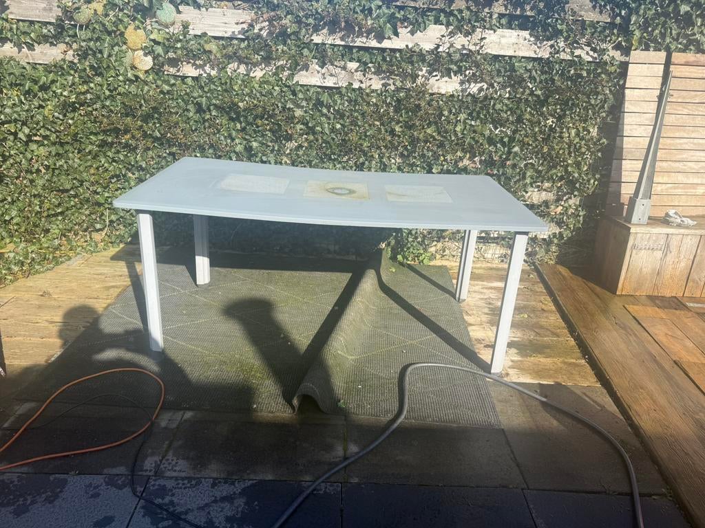 Tafel, Tuin en Terras, Picknicktafels, Ophalen, Zo goed als nieuw, Rechthoekig, Hout