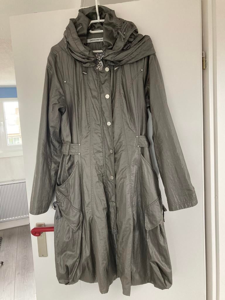 Mooie zilverkleurige tussenjas Easy Comfort 44, Ophalen of Verzenden, Gedragen, Maat 42/44 (L)