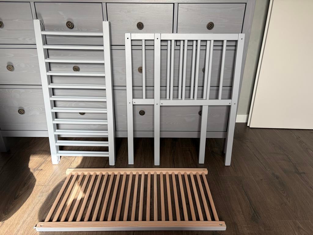 Baby Wieg Prénatal Elian - CoSleeper - Grijs, Kinderen en Baby's, Babywiegjes en Ledikanten, Ophalen, Zo goed als nieuw, Wieg