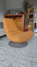 Fauteuil The Leaf op zwenkvoet, oranje stof, Ophalen of Verzenden, Gebruikt, 75 tot 100 cm, Stof