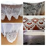 Vintage kanten tafelkleden brocante rond en rechthoekig, Ophalen of Verzenden