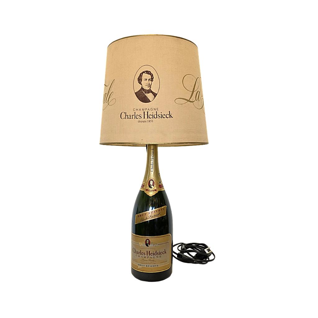 Charles Heidsieck champagne fles tafellamp, jaren 80/90, Antiek en Kunst, Curiosa en Brocante, Ophalen of Verzenden