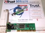 Trust Speedshare NW-1100 RTL8139D 10-100Mb Netwerkkaart PCI, Ophalen of Verzenden, Zo goed als nieuw, Intern, Trust