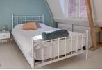 Bed 140x200 met lattenbodem (en matras), Ophalen, Gebruikt, Wit, Tweepersoons