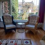 Comfortabele Riet/Rotan Meubelen Set - 2 Fauteuils & Bank, Ophalen, Gebruikt, Twee, Bruin