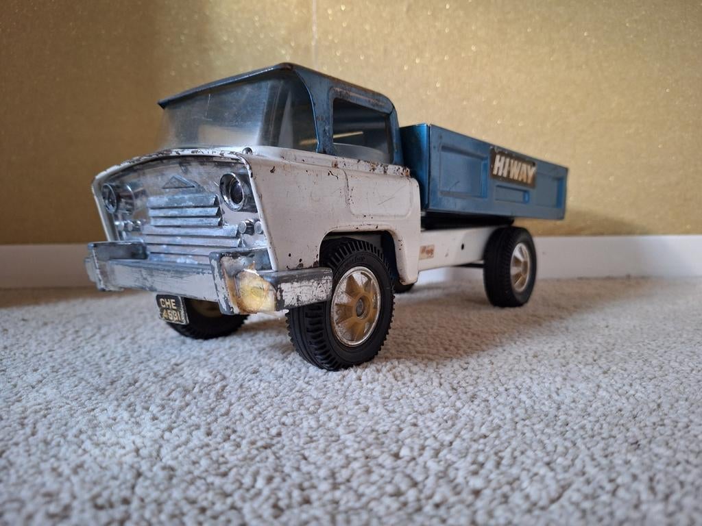 Vintage Hiway Speelgoed Vrachtwagen - Gebruikt, Kinderen en Baby's, Speelgoed | Speelgoedvoertuigen, Ophalen of Verzenden, Gebruikt