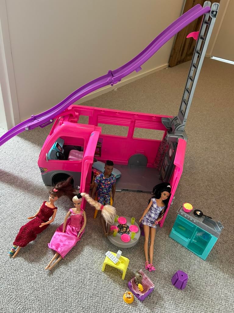 Barbiecamper, Ophalen of Verzenden, Zo goed als nieuw, Barbie