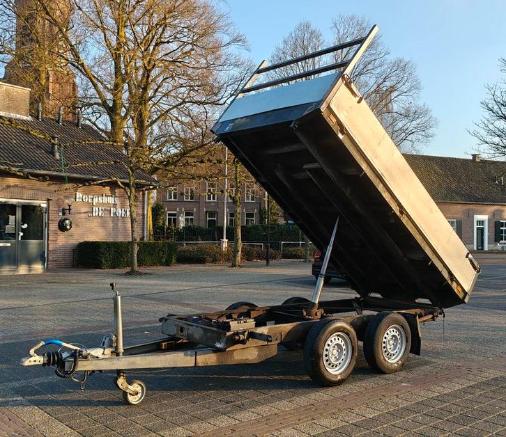 Saris 3 zijdige elektrische kipper aanhanger 2700kg 170x310, Auto diversen, Aanhangers en Bagagewagens, Ophalen