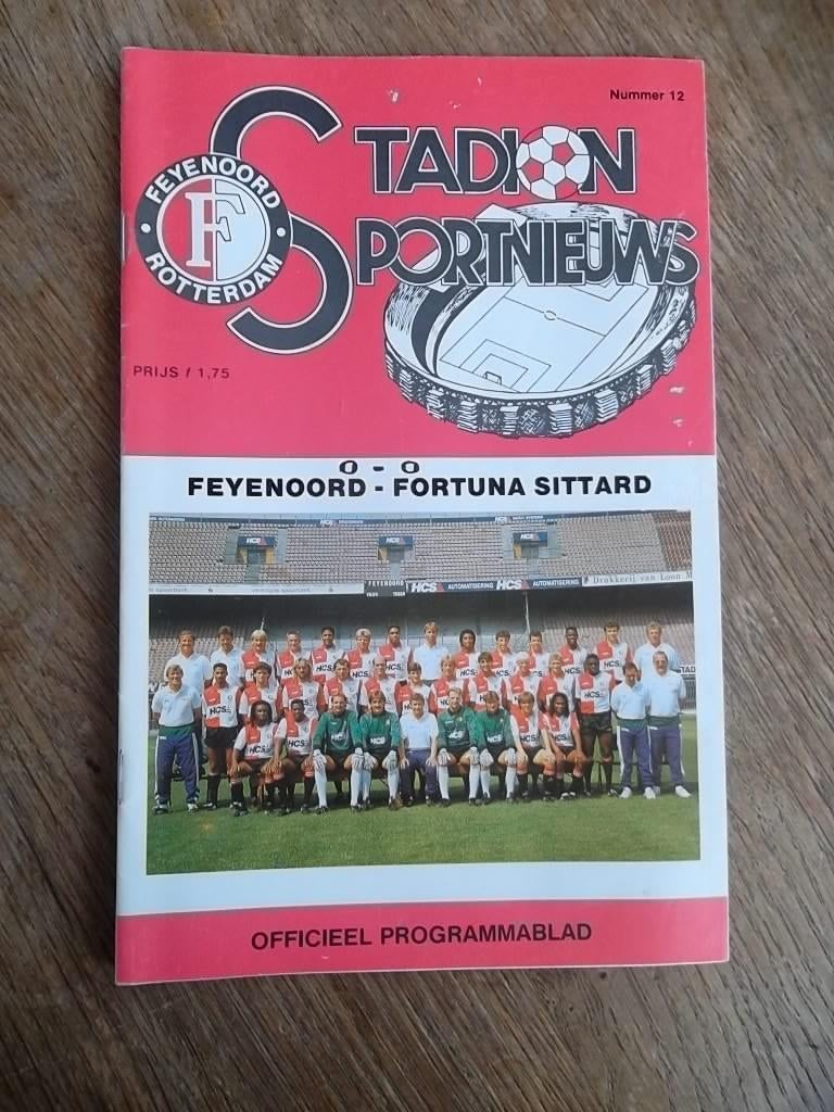 Programmablad Feyenoord - Fortuna Sittard 24 maart 1991, Ophalen of Verzenden, Gelezen