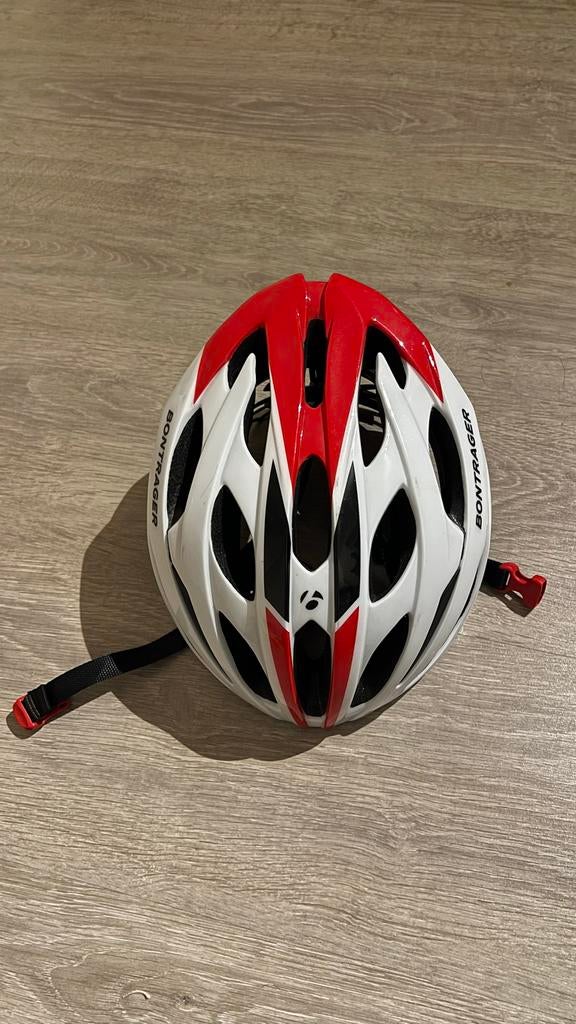 Bontrager Starvos racefietshelm - Wit/Rood, Ophalen of Verzenden, Gebruikt, Overige maten, Heer of Dame