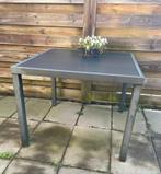 Tuintafel, antraciet, 95x95 cm, Tuin en Terras, Tuinsets en Loungesets, Gebruikt, Eettafel, Ophalen of Verzenden, Tuinset