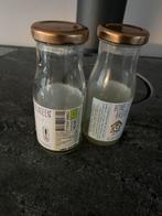 Ca 60 Glazen flesjes met schroefdop 140 cc., Huis en Inrichting, Ophalen of Verzenden, Gebruikt, Glas