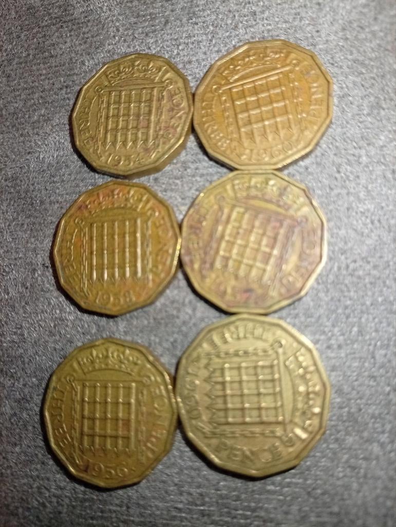 3 Pence munten 1956 - Groot-Brittannië, Postzegels en Munten, Munten | Europa | Niet-Euromunten, Ophalen of Verzenden, Overige landen