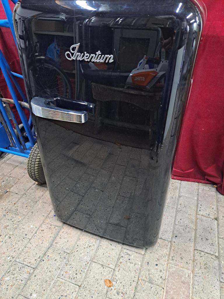 Inventum retro Koelkast Zwart, 75 tot 100 liter, 45 tot 60 cm, Ophalen, 85 tot 120 cm