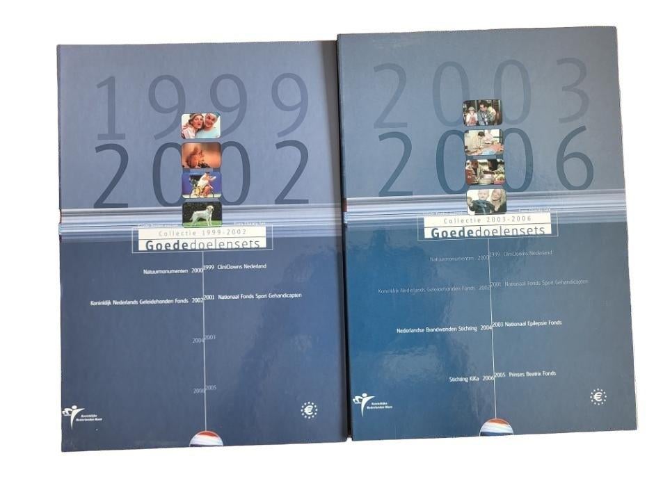 Nederland verzameling Goede doelen sets 1999-2006 8 stuks, Postzegels en Munten, Ophalen of Verzenden, Koningin Beatrix, Euro's
