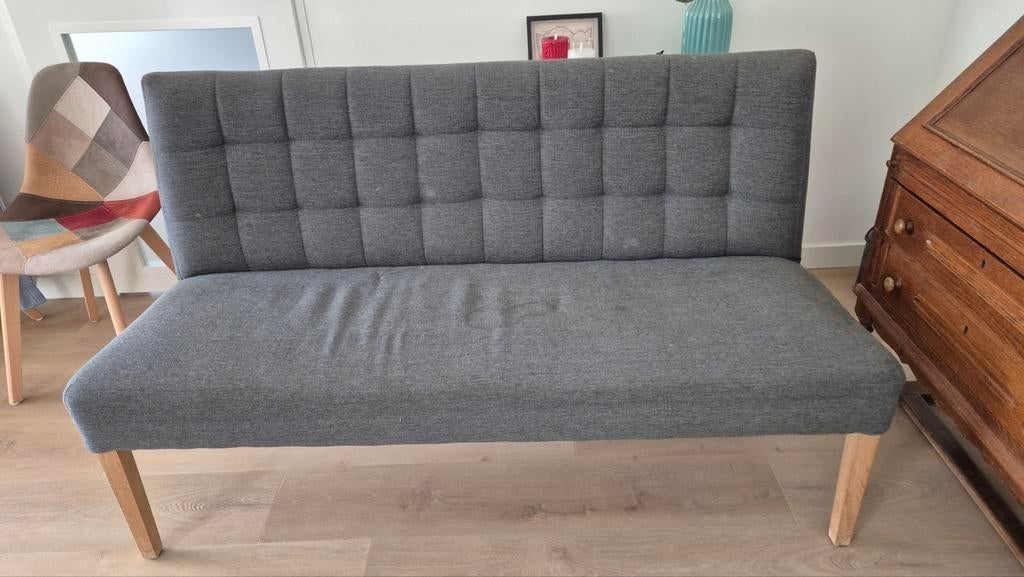 Eetkamerbank 154 breed, Ophalen, Gebruikt, Tweepersoons, 160 cm