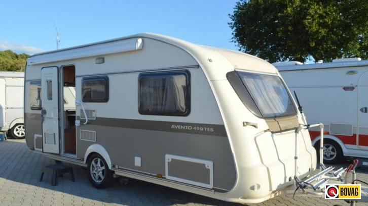 Avento Gran Turismo 490 TEB Enkele bed. Thule , Mover, Caravans en Kamperen, Caravans, Bedrijf, tot en met 4, 1000 - 1250 kg, Standaardzit