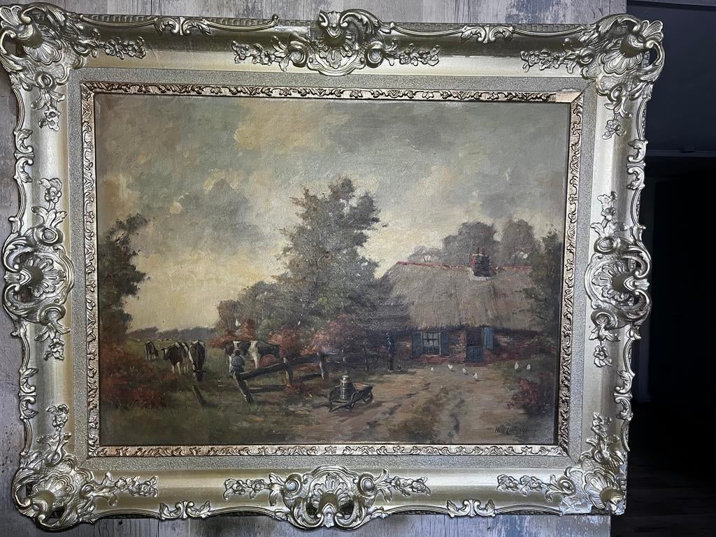 Hans lenteman melkerstijd, Antiek en Kunst, Kunst | Schilderijen | Klassiek, Ophalen of Verzenden