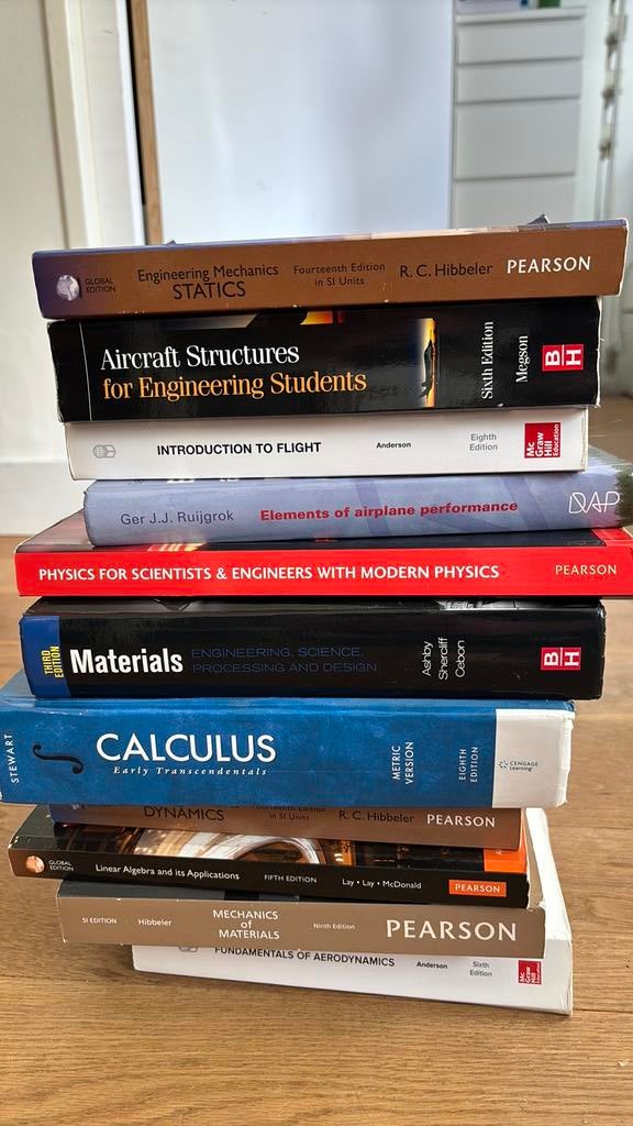 Alle lesboeken voor BSc Lucht- en Ruimtevaart TU Delft, Boeken, Ophalen of Verzenden, Zo goed als nieuw