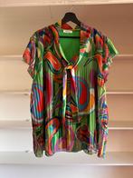 Vrolijke en kleurrijke  paprika blouse maat 50, Kleding | Dames, Grote Maten, Ophalen of Verzenden, Zo goed als nieuw, Overige kleuren
