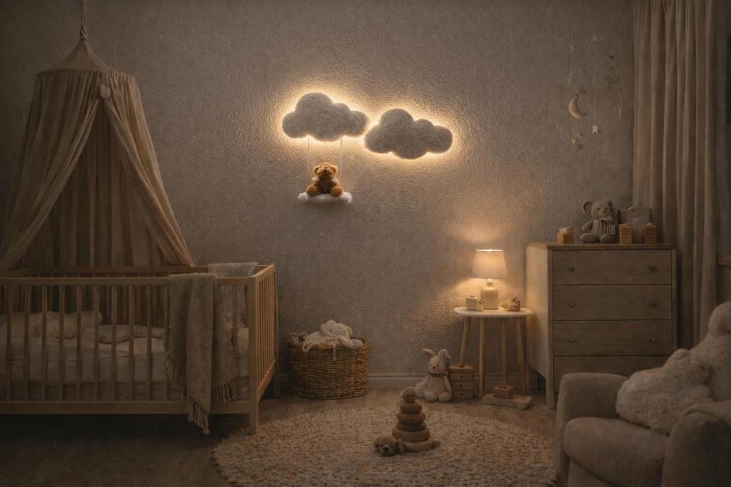 Teddy wolkenlampjes, Ophalen of Verzenden, Nieuw, Wanddecoratie