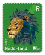 NL crypto zegel 2 - Leeuw - groen met NFT, Ophalen, Na 1940, Postfris