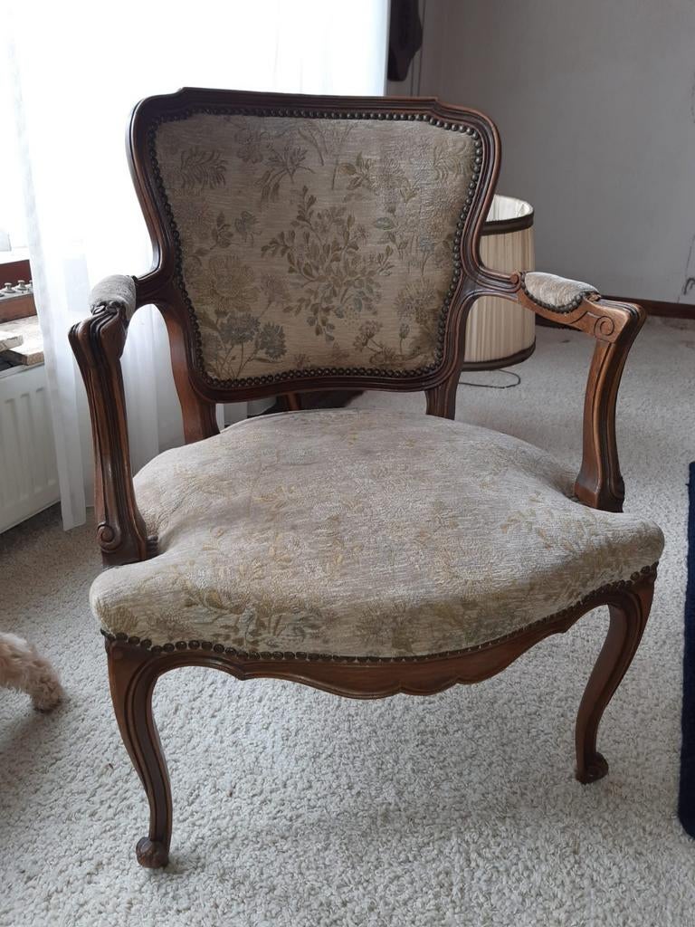 Nette antieke Louis XV stijl fauteuil, Ophalen