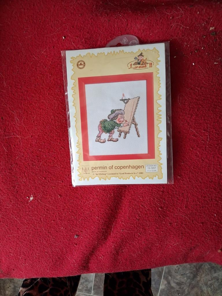 Te koop borduur pakketje van laaf van de efteling., Verzamelen, Ophalen of Verzenden, Zo goed als nieuw, Beeldje of Poppetje