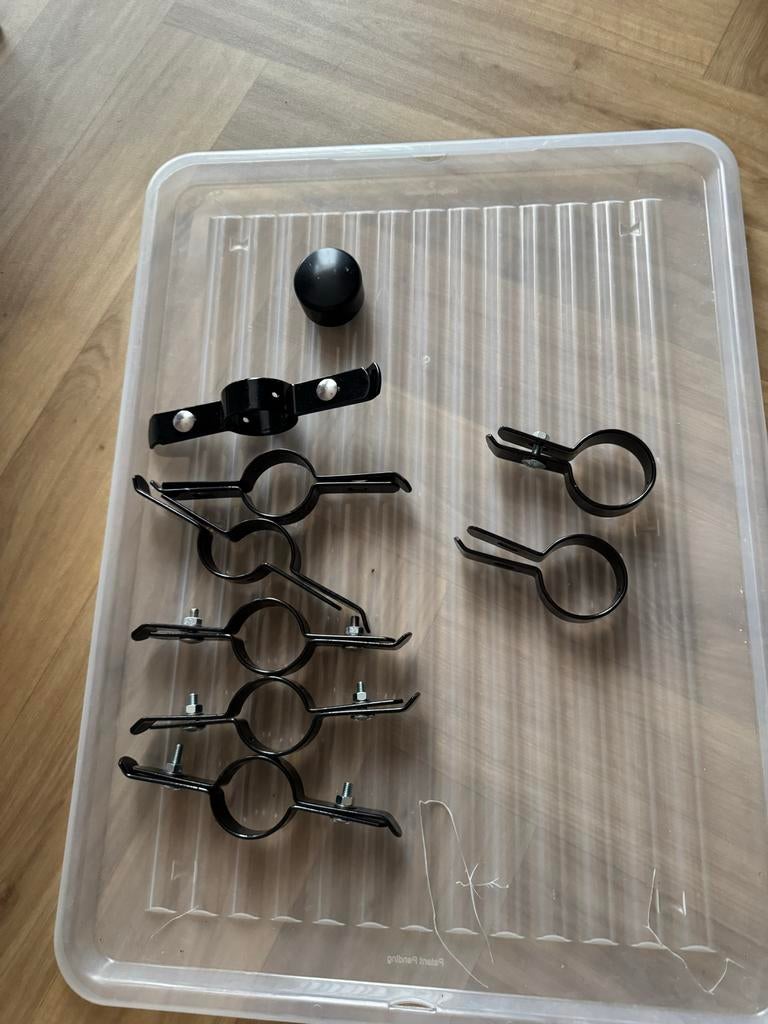 Dubbelstaafmat hekwerk met paal en klemmen - Zwart, Ophalen, Nieuw, IJzer, Dubbelstaafmat hekwerk