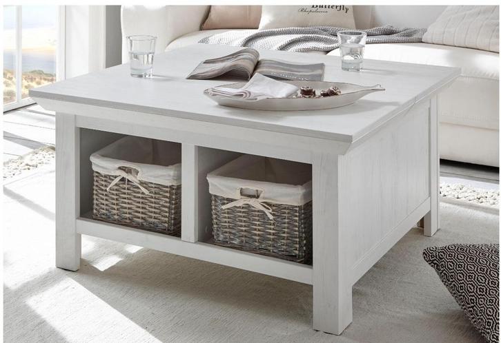 Mooie salontafel wit massief grenen 90x90 cm, Huis en Inrichting, Tafels | Salontafels, Zo goed als nieuw, Minder dan 50 cm, 50 tot 100 cm